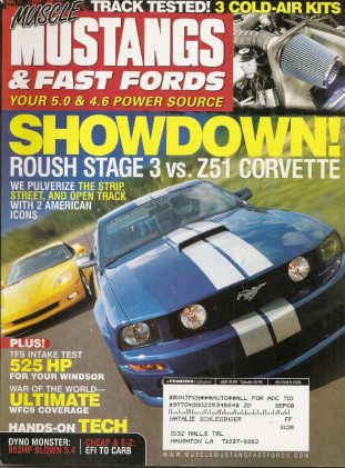 MUSCLE MUSTANGS & FAST FORDS 2006 OCT - ROUSH vs. CORVETTE, CARB vs. EFI